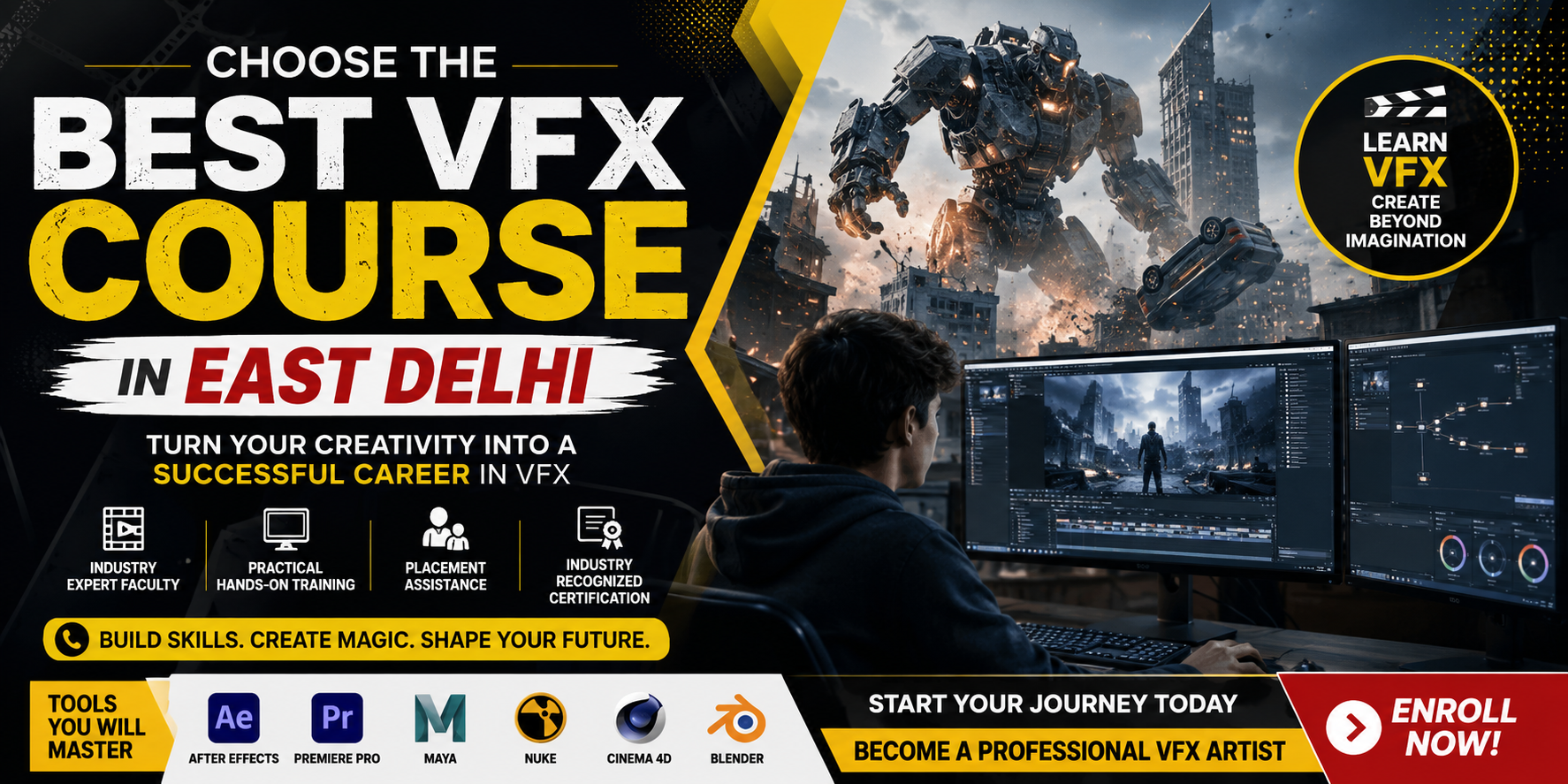 Read more about the article How to Choose the Best VFX Course in East Delhi: A Complete Career Guide